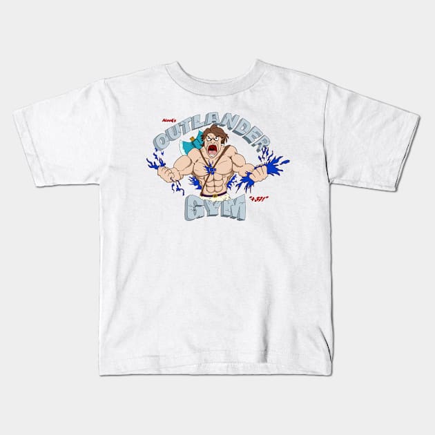 Atook's Outlander Gym Kids T-Shirt by BigFatDog